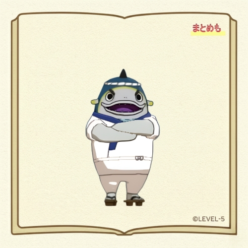 妖怪ウォッチ4++に登場する【ホンマグロ大将】ライトサイドのイラスト（©LEVEL-5）