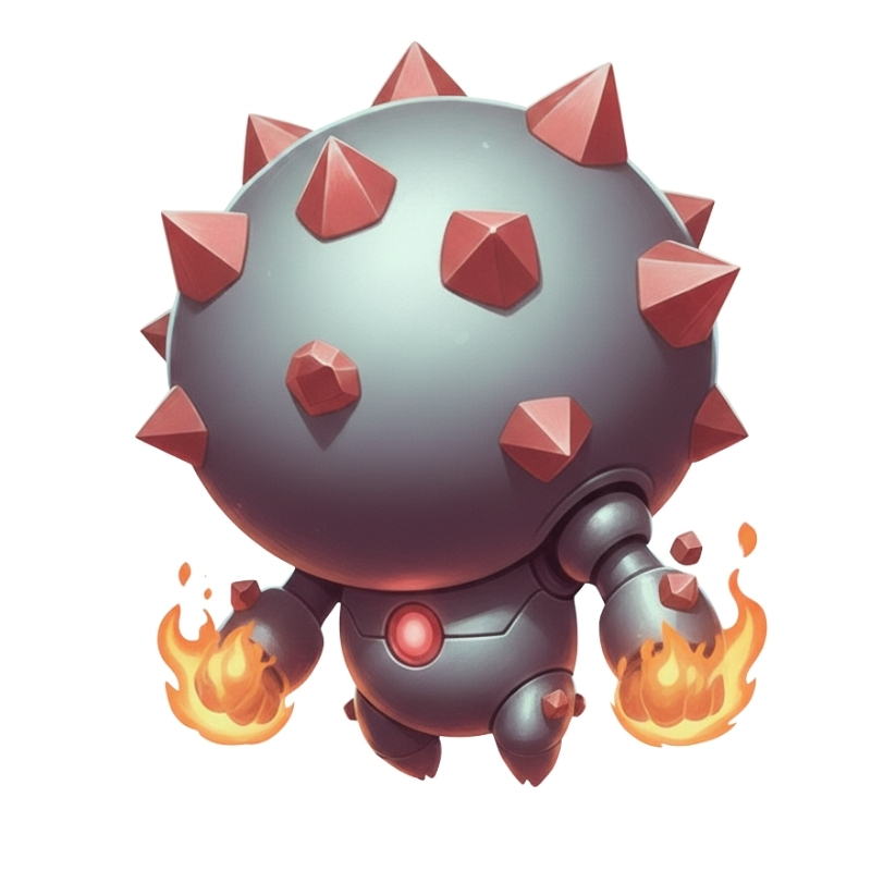 リチウム（Li）の元素キャラクター。内側に強いエネルギーを秘めた、白背景の姿