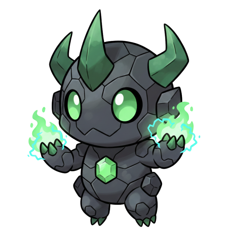 ホウ素の元素キャラクター。人型のデフォルメ姿で、未完成ながら世界を支える核を持つ存在