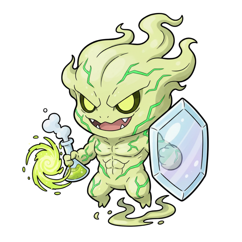 フッ素の元素キャラクター 小 侵食のはじまり